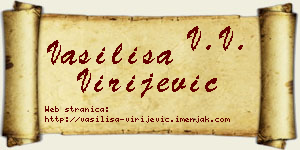 Vasilisa Virijević vizit kartica